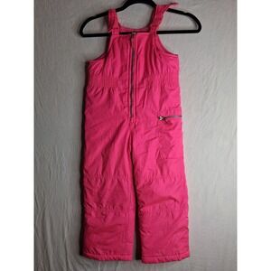 Carter's Girls Pink Insulated Snow Bibs Overalls Size 5/6 Winter Ski Pants